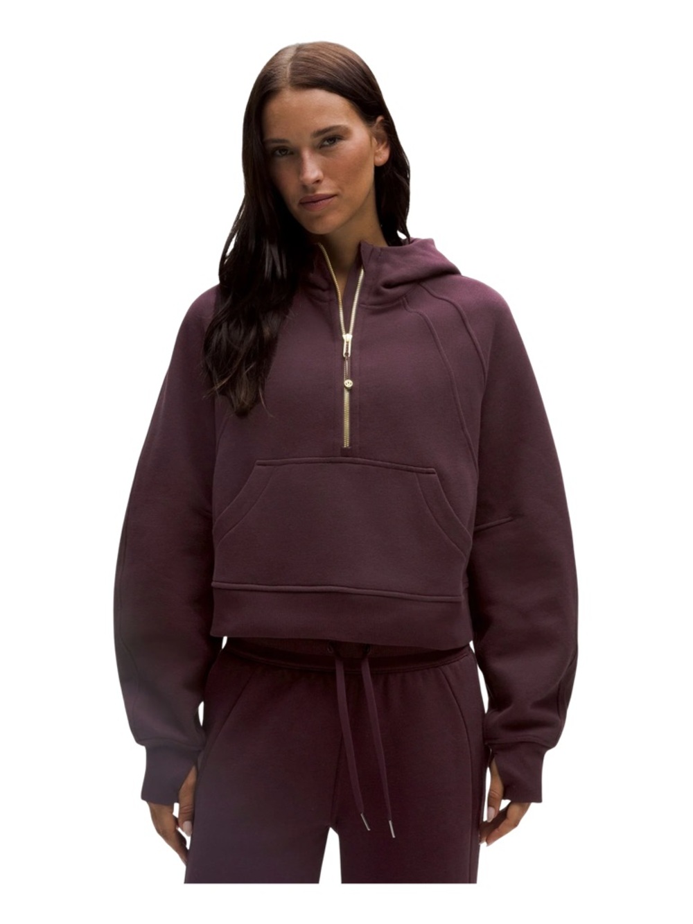 Lululemon Scuba Half-Zip Hoodie in Black Plum